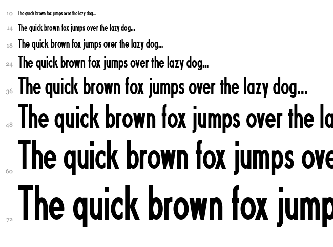 Fundamental Brigade font waterfall
